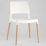 Пластиковый стул на ножках из массива бука Ferret White варинант исполнения - 2 | Loft Concept в Брянске