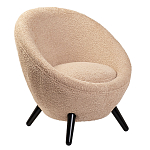 Кресло розовое с обивка из искусственного каракуля Iconic Creation варинант исполнения - 1 | Loft Concept в Брянске