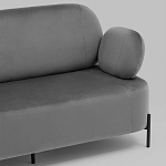 Диван в велюровой обивке серого цвета COLOR BLOCK варинант исполнения - 6 | Loft Concept в Брянске