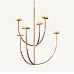 Люстрас 6-ю мраморными плафонами в форме купола Light Warm Light варинант исполнения - 5 | Loft Concept в Брянске