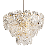 Люстра многоярусная с объемными прозрачными цветами Hanging Flowers варинант исполнения - 1 | Loft Concept в Брянске