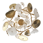 Люстра с белыми и золотистыми цветами Dahlia Flowers Lamp варинант исполнения - 4 | Loft Concept в Брянске