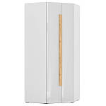 Шкаф угловой с белым глянцевым фасадом Grace of Furniture варинант исполнения - 1 | Loft Concept в Брянске