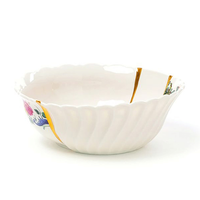 Салатник Seletti Kintsugi Белый Золотой Мульти Салатник Seletti Kintsugi Белый Золотой Мульти в Брянске | Loft Concept