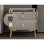 Умная прикроватная тумбочка c зарядкой для телефона Nightstand Smart варинант исполнения - 1 | Loft Concept в Брянске