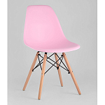 Пластиковый стул на ножках из массива бука Eames Pink варинант исполнения - 1 | Loft Concept в Брянске