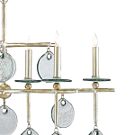 Люстра линейная с круглыми прозрачными подвесками  Horizontal Rectangular Chandelier варинант исполнения - 1 | Loft Concept в Брянске