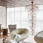 Люстра большая с прозрачными подвесками в форме капель Droplet Chandelier варинант исполнения - 1 | Loft Concept в Брянске