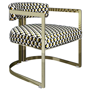 Дизайнерское кресло с Геометрическим орнаментом Brigitte II