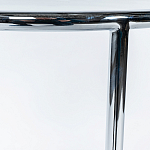 Приставной столик на серебристом основании с столешницей из стекла Noir варинант исполнения - 3 | Loft Concept в Брянске