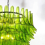 Люстра из семи ярусов зеленого стекла Independence варинант исполнения - 3 | Loft Concept в Брянске