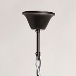 Люстра круглая из матового черного металла с подвесками из прозрачных стеклянных трубок Noir Tubes варинант исполнения - 11 | Loft Concept в Брянске