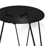 Стол журнальный c круглой столешницей из стекла серого цвета Gray and Gold Marble варинант исполнения - 5 | Loft Concept в Брянске