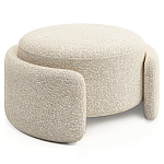 Круглая Оттоманка Alice ткань букле варинант исполнения - 1 | Loft Concept в Брянске