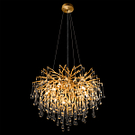 Люстра подвесная с прозрачными стеклянными подвесками в форме капель Диаметр 60 см Droplet Chandelier варинант исполнения - 5 | Loft Concept в Брянске