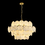 Люстра четырехъярусная с подвесками в форме дисков Cryptocrystalline Stone варинант исполнения - 4 | Loft Concept в Брянске