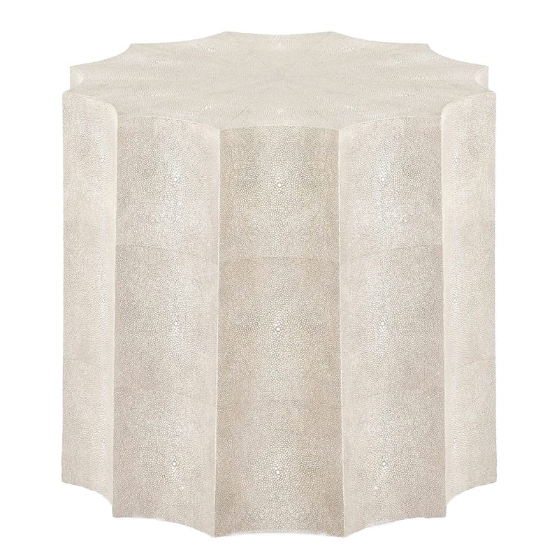 Приставной стол бежевый Stingray Skin Table кожа Бежевый в Брянске | Loft Concept 