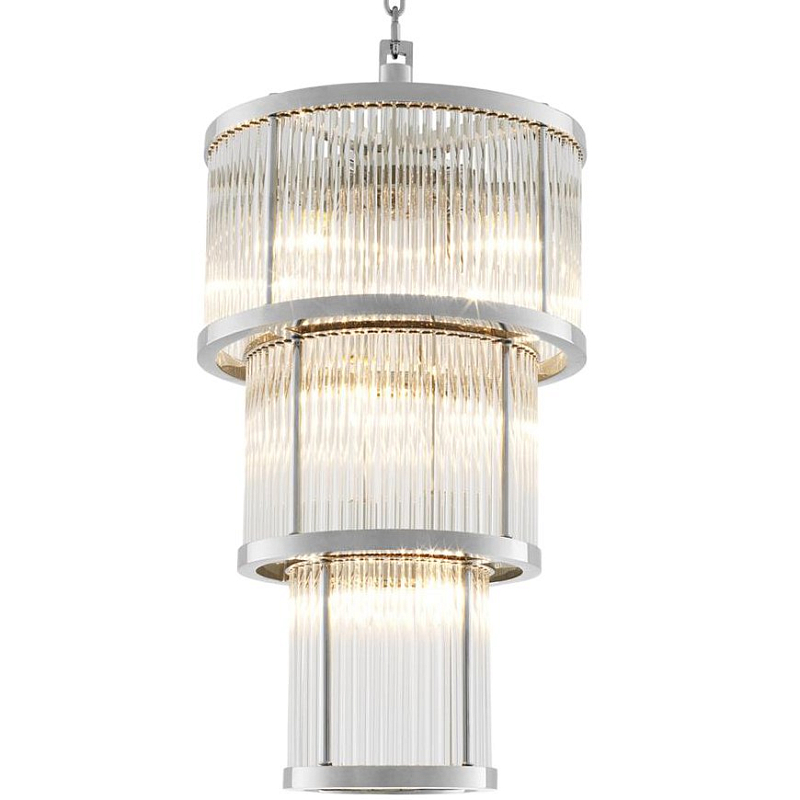 Люстра Chandelier Avery Nickel Никель Прозрачное Стекло в Брянске | Loft Concept 