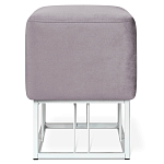 Пуф квадратный фиолетовый велюр на белом металлическом основании Celeste Purple варинант исполнения - 2 | Loft Concept в Брянске