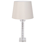 Настольная лампа с кремовым абажуром на фактурном стеклянном основании Source варинант исполнения - 1 | Loft Concept в Брянске