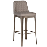 Стул барный светло-серый из экокожи Spectacular High Bar Stool варинант исполнения - 1 | Loft Concept в Брянске
