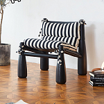 Кресло черно-белое со съемными подушками Celebrity варинант исполнения - 1 | Loft Concept в Брянске