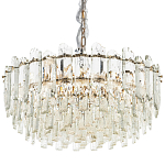 Круглая многоярусная люстра с хрустальным декором Cascade Waterfall Crystal Chandelier 12 варинант исполнения - 1 | Loft Concept в Брянске
