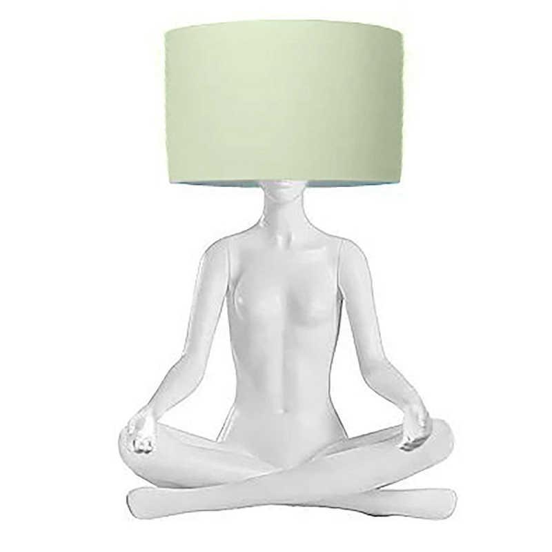 Настольная лампа с абажуром YOGA GIRL Белый Красный Золотой Черный Серебряный Настольная лампа с абажуром YOGA GIRL Белый Красный Золотой Черный Серебряный в Брянске | Loft Concept