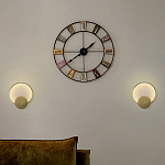 Бра в форме диска из бежевого алебастра Cryptocrystalline Stone варинант исполнения - 3 | Loft Concept в Брянске