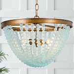 Круглая люстра с подвесками в виде круглых голубых бусин Blue Beads Chandelier варинант исполнения - 1 | Loft Concept в Брянске
