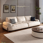 Диван кожаный с каркасом из массива дерева Furniture Medieval варинант исполнения - 2 | Loft Concept в Брянске