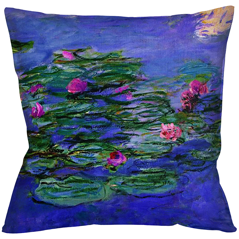 Подушка декоративная с цветочным принтом Impressionism in Art Мульти Бежевый в Брянске | Loft Concept 
