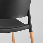 Пластиковый стул на ножках из массива бука Ferret Black 4 шт варинант исполнения - 6 | Loft Concept в Брянске