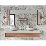 Бра с круглым основанием золотого цвета и двумя вертикальными плафонами Hex Scaffold варинант исполнения - 6 | Loft Concept в Брянске