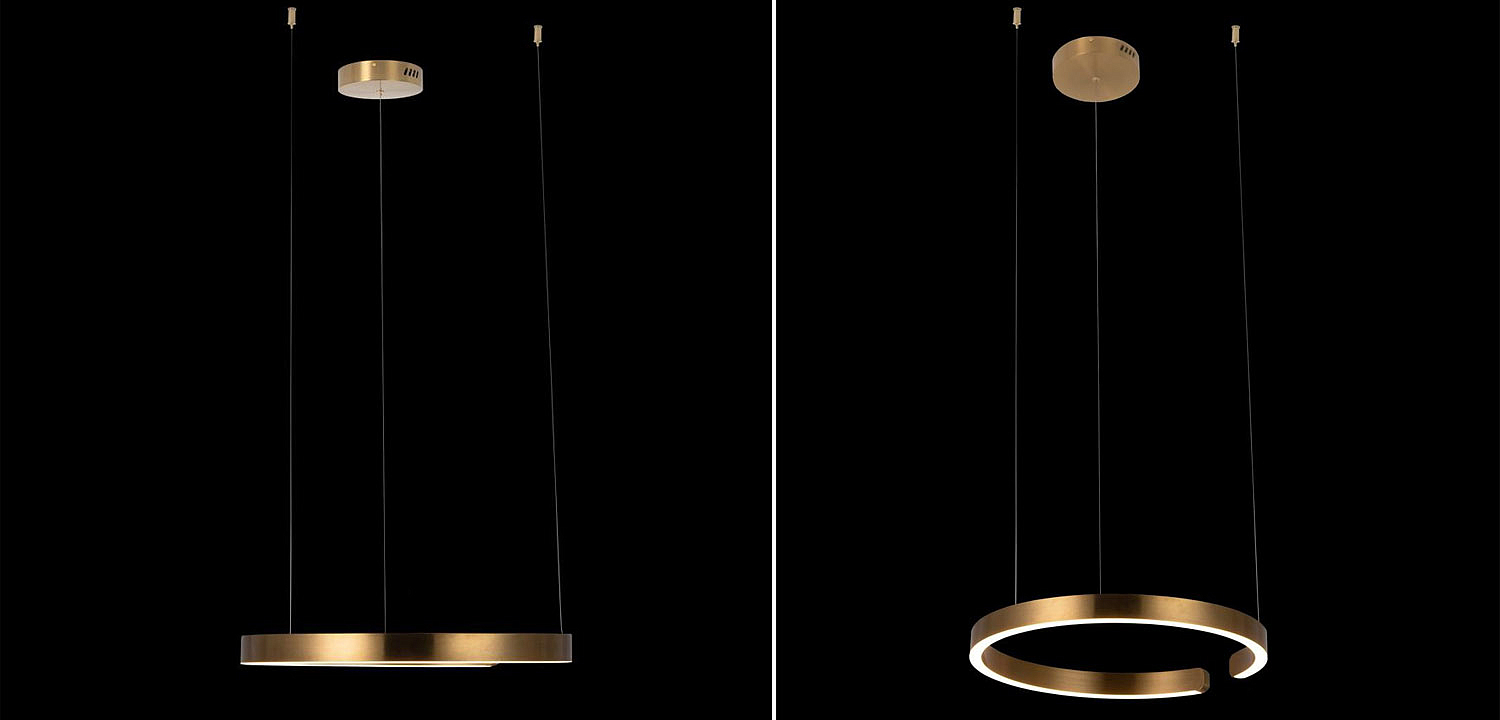 Подвесной светильник Half Ring brass 60 Подвесной светильник Half Ring brass 60 - Loft-Concept в Брянске
