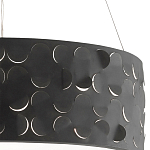 Люстра в форме цилиндра с чёрным фактурным абажуром Round Necklines варинант исполнения - 1 | Loft Concept в Брянске