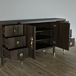 Большой Комод-буфет Elsa Dreams Walnut с ящиками варинант исполнения - 1 | Loft Concept в Брянске