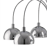 Люстра круглая серебряная с 6-ю плафонами в форме куполов Silver Domes варинант исполнения - 1 | Loft Concept в Брянске