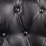 Кресло кожаное с мягкими подлокотниками на 4-х деревянных ножках Logan Leather Armchair black варинант исполнения - 5 | Loft Concept в Брянске