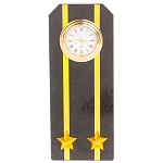 Часы подарочные настольные в виде погона ВМФ из натурального камня Змеевик Military Clock варинант исполнения - 4 | Loft Concept в Брянске