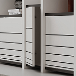 Стеллаж прямой ассиметричный с полками и 4-мя дверцами ARYA BOOKCASE WHITE варинант исполнения - 3 | Loft Concept в Брянске