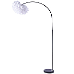 Изогнутый торшер с декором в виде перьев Plumage White Floor Lamp варинант исполнения - 1 | Loft Concept в Брянске