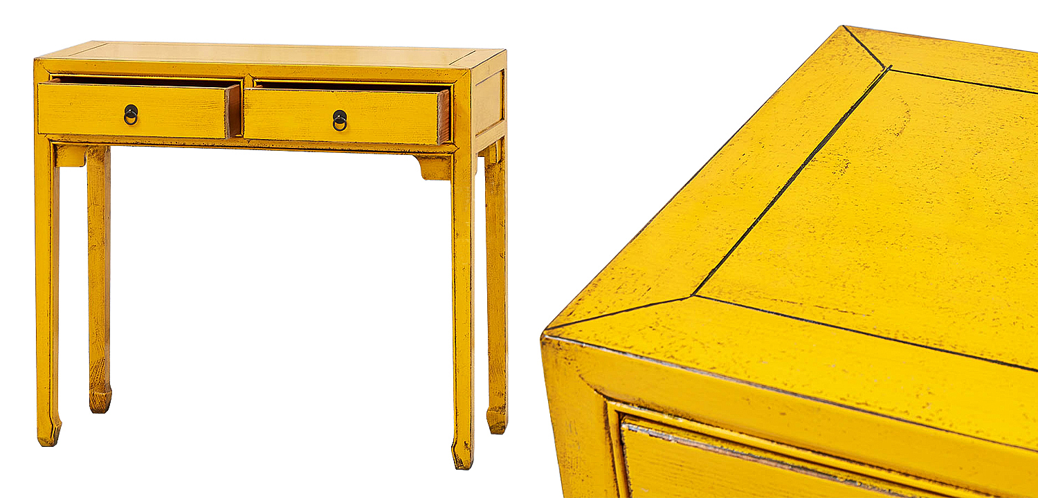 Консоль в китайском стиле с двумя ящиками Yellow Chinese Collection Console Консоль в китайском стиле с двумя ящиками Yellow Chinese Collection Console - Loft-Concept в Брянске
