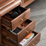 Стол рабочий округлой формы с 3-мя ящиками  Working Moonnut Table варинант исполнения - 5 | Loft Concept в Брянске