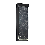 Настенный фонарь уличный прямоугольный черного цвета со стеклом с пузырьками Eurofase варинант исполнения - 2 | Loft Concept в Брянске