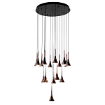 Люстра светодиодная с акриловыми конусообразными плафономи розовое золото Astra 60   варинант исполнения - 2 | Loft Concept в Брянске