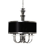 Люстра подвесная круглая с черным абажуром и чашей крепления в форме многогранника Natural Concepts варинант исполнения - 1 | Loft Concept в Брянске