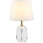 Настольная лампа с абажуром и основанием из хрусталя Manlio Crystal Lampshade Table Lamp варинант исполнения - 1 | Loft Concept в Брянске