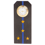 Часы погон подарочные настольные Авиация ВМФ из натурального камня Змеевик Military Clock варинант исполнения - 7 | Loft Concept в Брянске