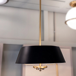 Подвесной светильник с конусовидным металлическим абажуром черного цвета Kichler варинант исполнения - 11 | Loft Concept в Брянске